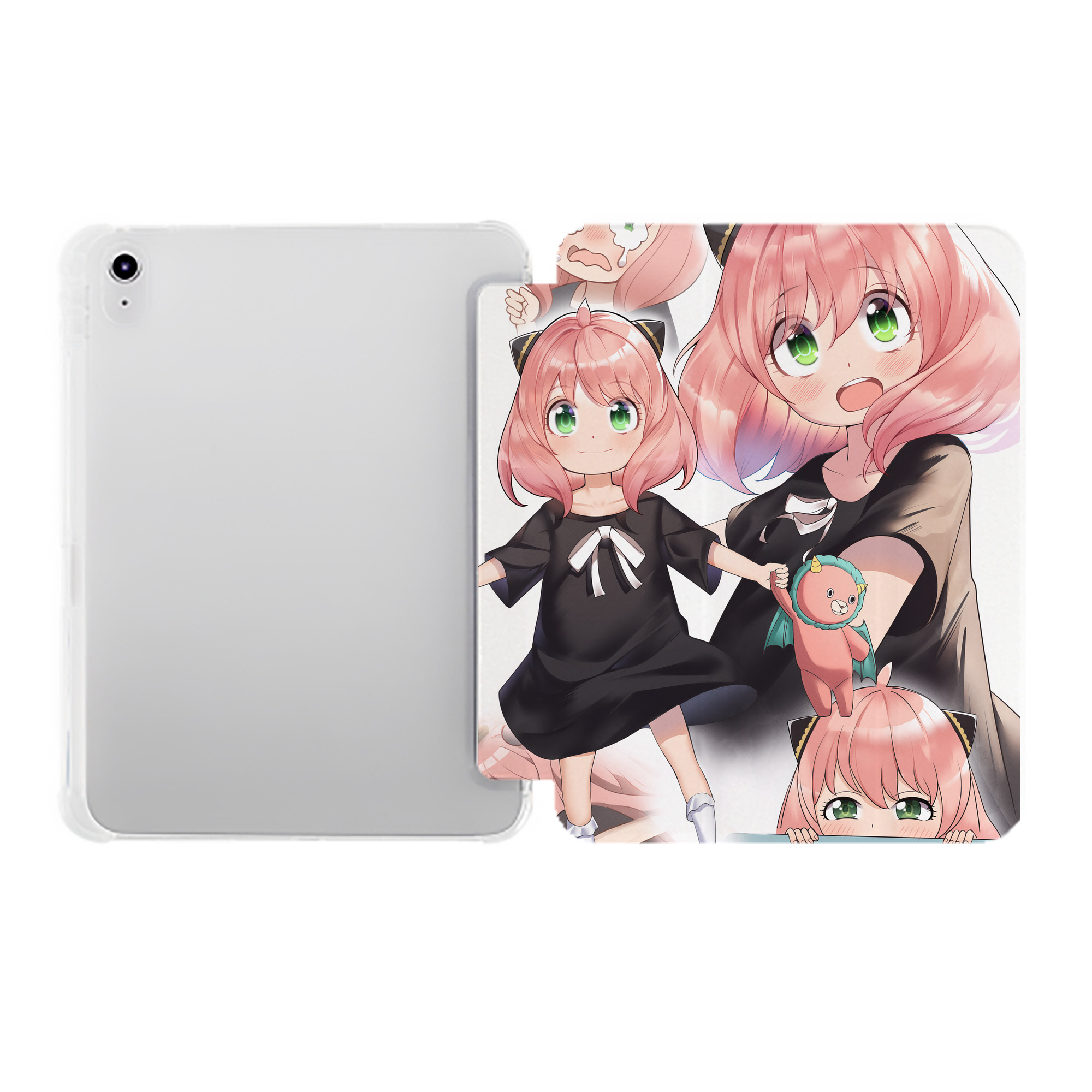 （画像用） SPY×FAMILY间谍家家酒 IPad ケース ペン収納付き 三つ折りスタンド PUレザー×シリコン 対応機種9.5/10.5/10.9インチ